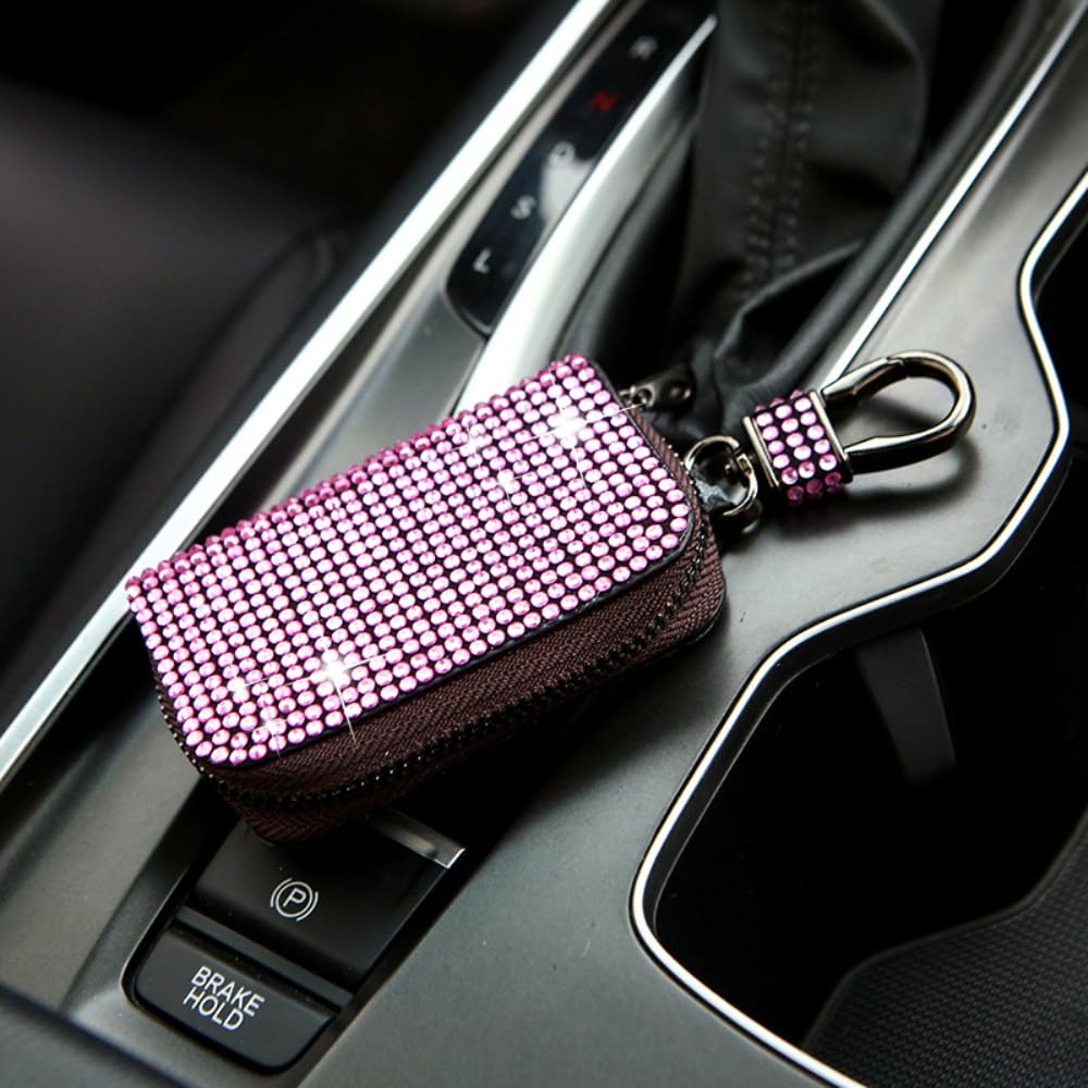 Whakano Schlüsseltasche Mit Strass - Bling Bling Aufbewahrung Für Auto- & Haustürschlüssel