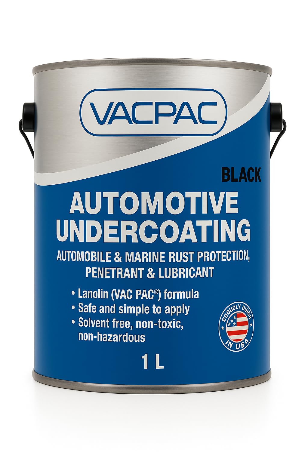VAC PAC Premium Undercoating for Cars – Heavy-Duty Rust Protection & Thick Film Coating – Protects Against Rust for Over 2 Years – 1 Litre
