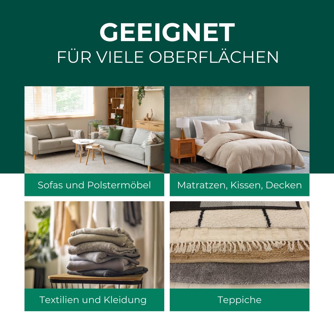 Silberkraft Milbenspray Sofa Textil 2L Kanister - Anti Milben Spray für Polstermöbel Couch Kissen - Hausstaubmilben vertreiben auf Textilien