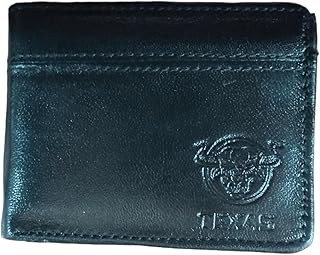 TEXXE محفظة رجالية من الجلد الطبيعي، أسود، جيبان رئيسيان، 10 جيوب للبطاقات، سحاب داخلي، صناعة مصرية