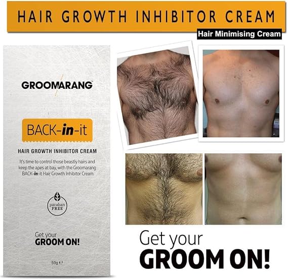 Hair Growth Inhibitor Cream - Permanent Body and Face Hair Removal - Modern Day Ant Egg Cream - Back In It - Paraben Free Hair Remover for Face and Body - Made in UK - 50G