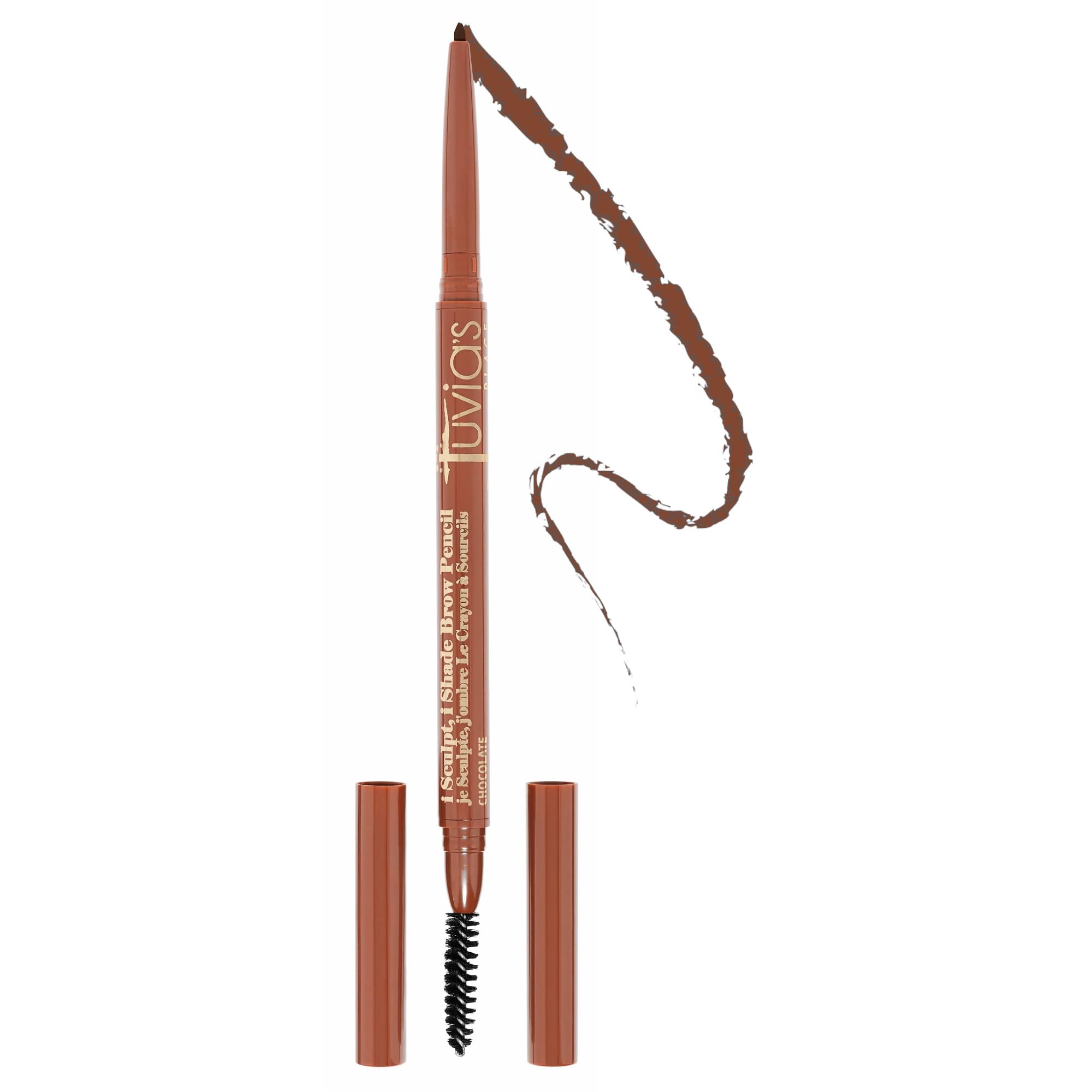 Juvia's PlaceiSculpt, iShade Chocolate - Eyebrow Pencil Liner with Spoolie Brush, Eyebrow Makeup, Brow Definer, Waterproof, Filler, Brow Liner Pencil