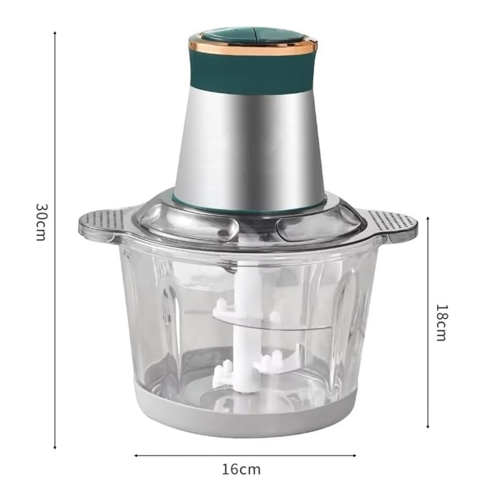 Picadora De Carne Eléctrica De 3 litros Y Peladora De Ajos, Picadora De Verduras Multifuncional, Ralladora De Frutas, Herramienta Procesadora De Alimentos para La Cocina. Black Two Knife