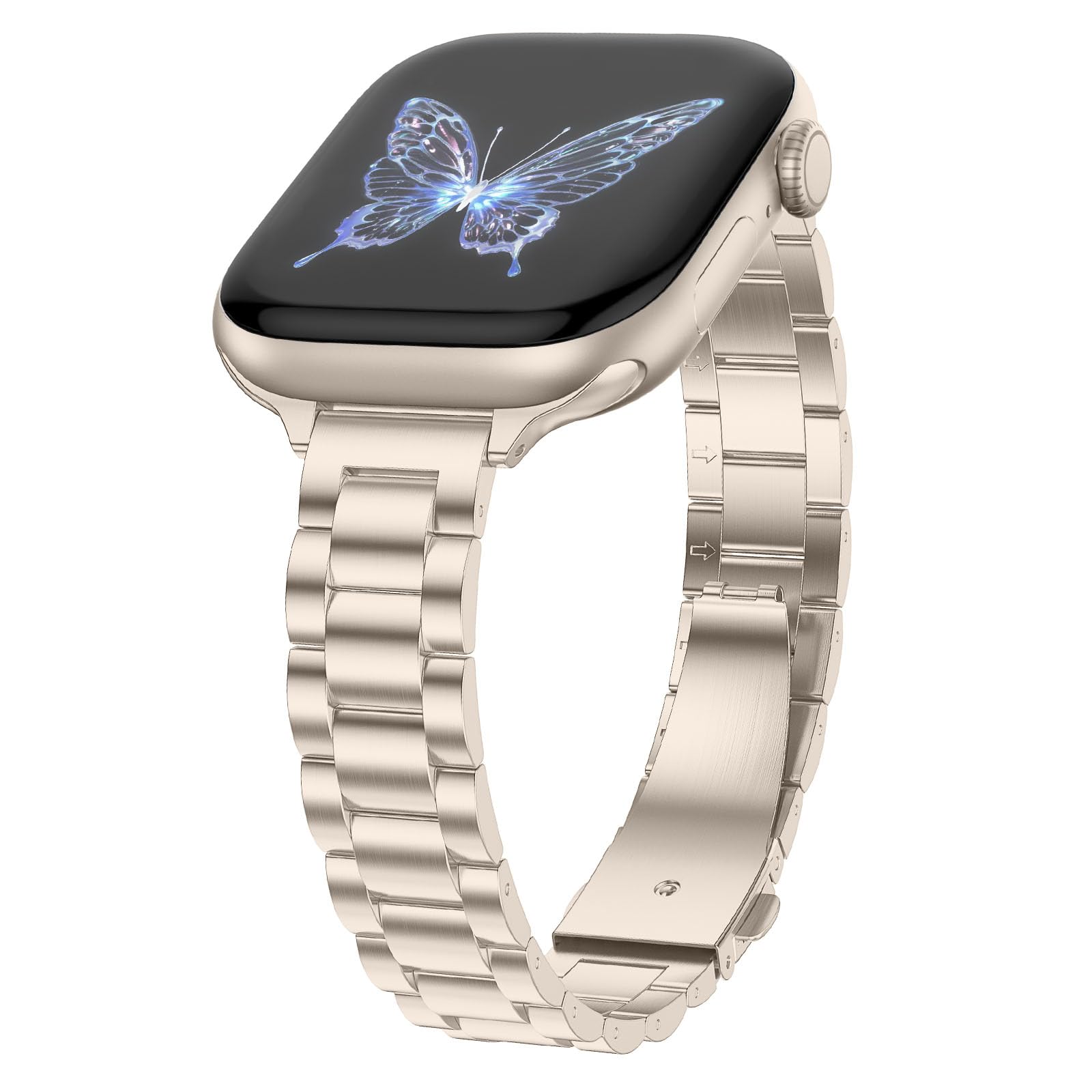 Dolstrap 薄型メタルバンド 互換 Apple Watch バンド 42m…