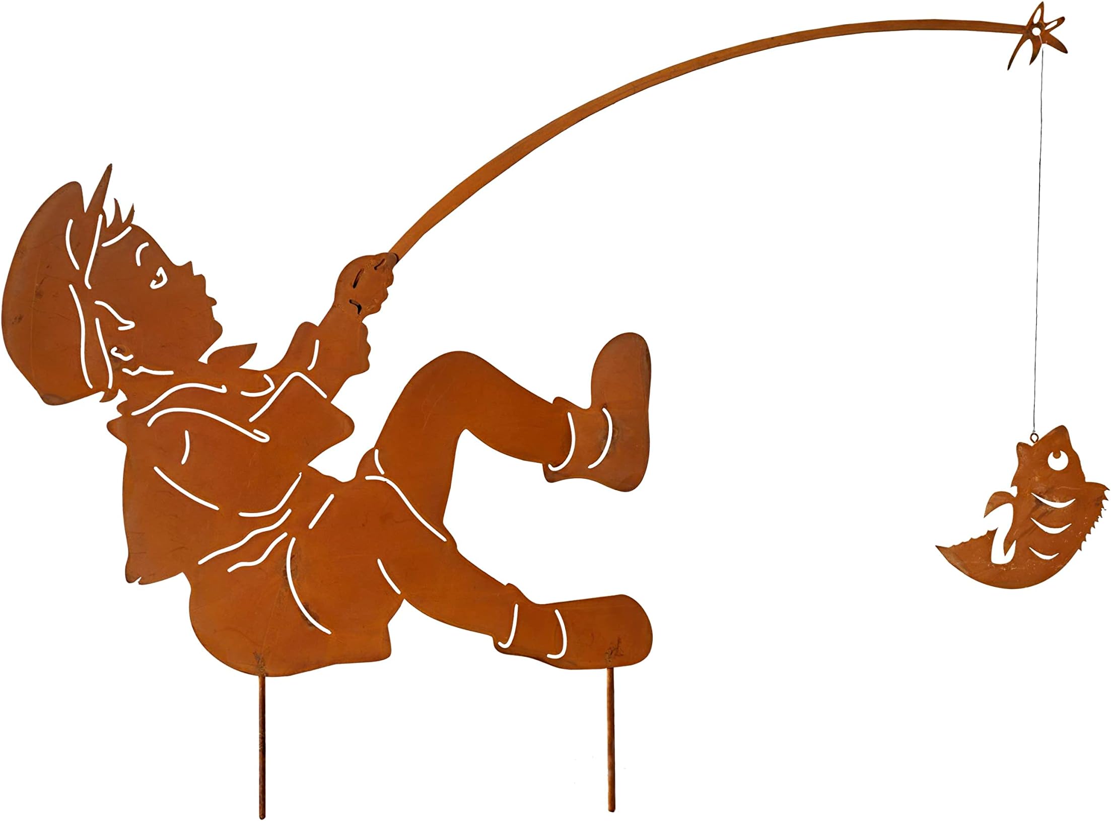 Vogelscheuche Gartenstecker Metall - Rost Deko Für Beet & Terrasse