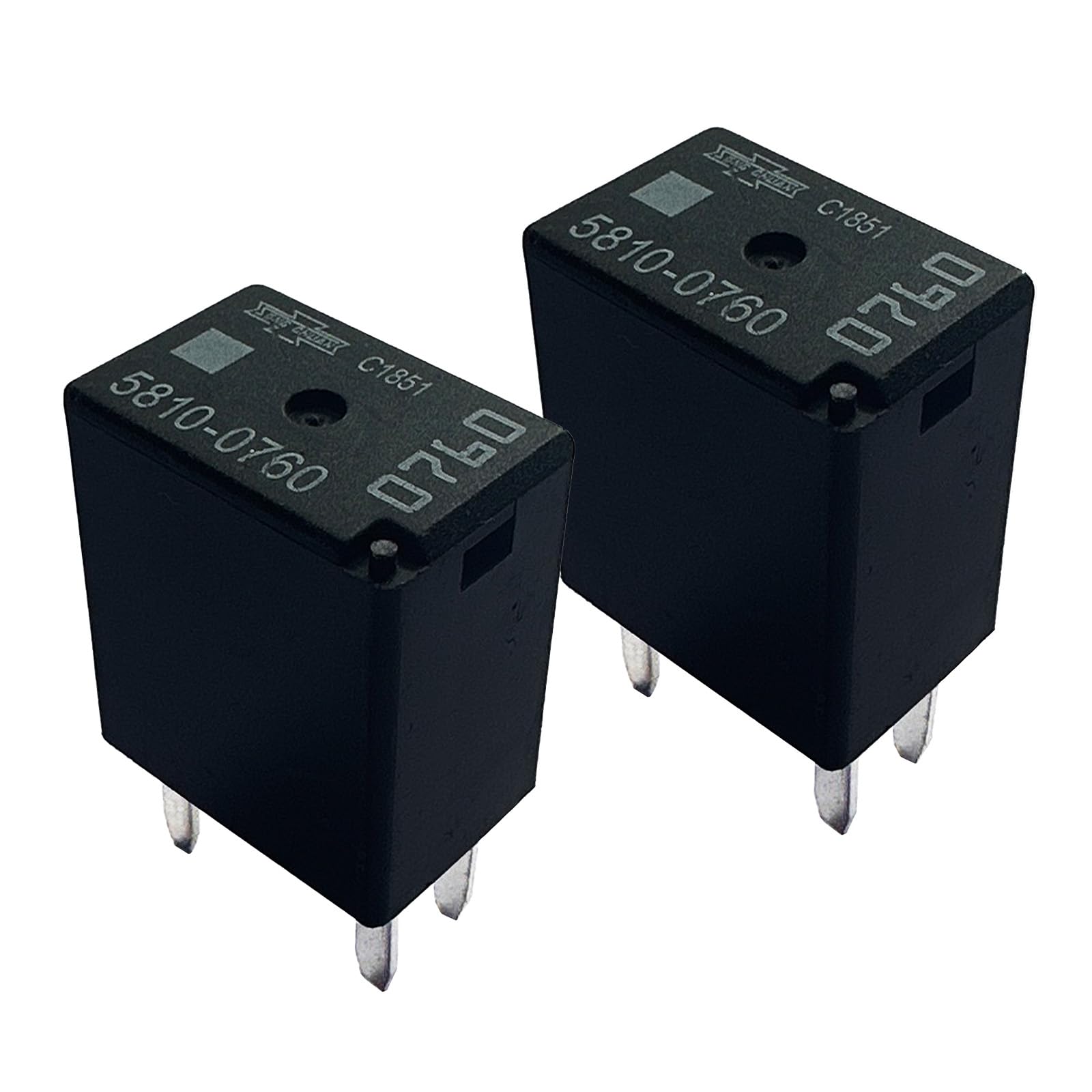2Pcs 5810-0760 12VDC 4-Pin 35A Automotive Relay，Easy Install