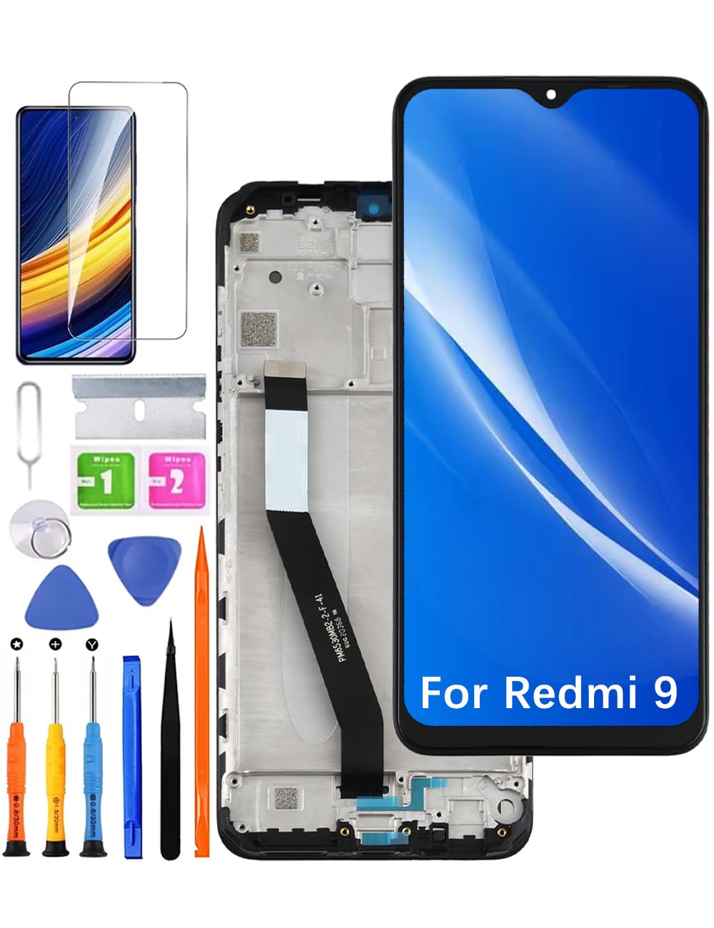 Display Ricambio Xiaomi Redmi 9 - Schermo LCD Touch Digitizer Con Cornice Nero, Per M2004J19G/M2004J19C - Foto 8