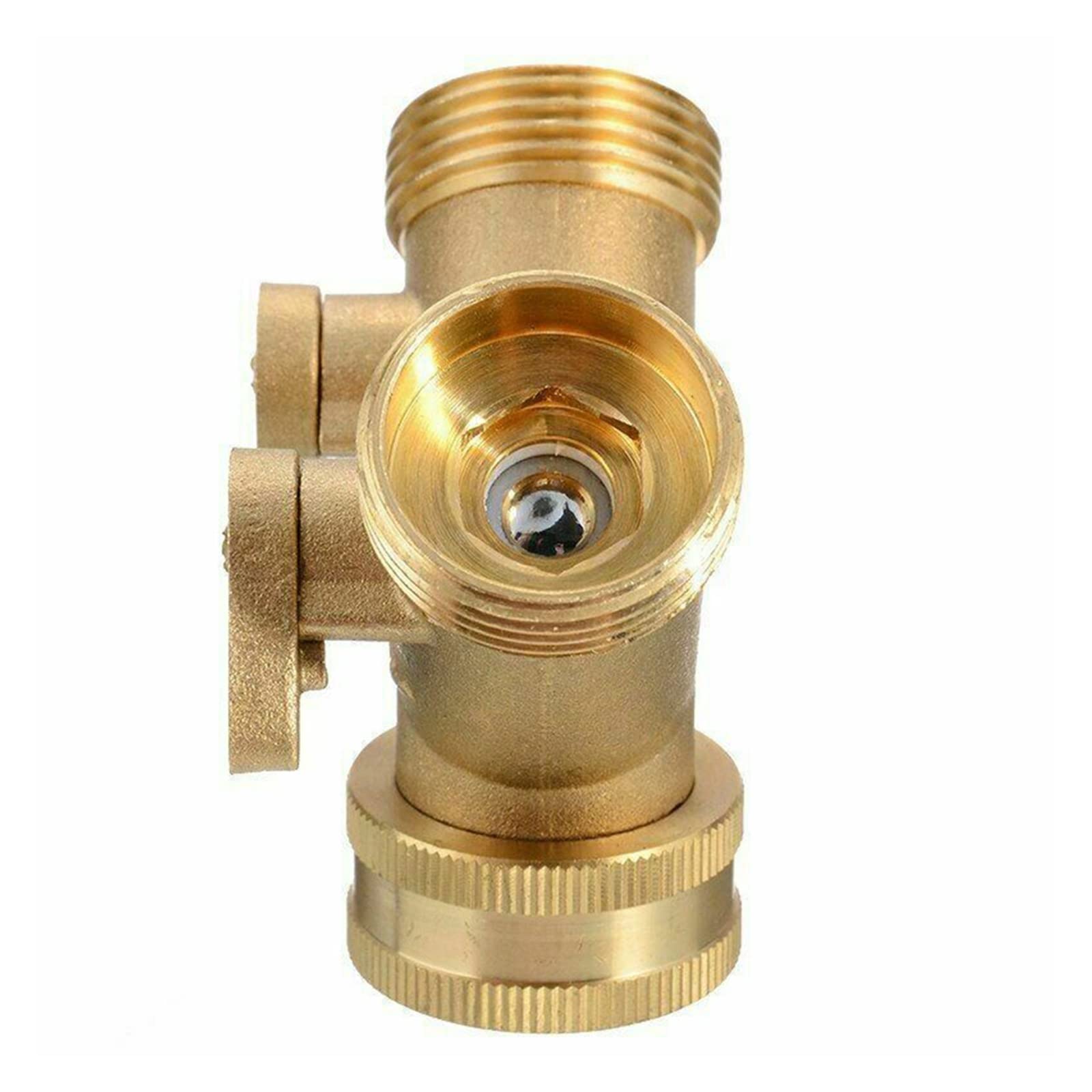 Resistir Extremos de Alta presión y Temperatura Colector de latón 3/4"Divisor de Grifo Lavadora de Doble vía Conector de Manguera de Manguera de Agua y Accesorios de tubería de Agua de Agua