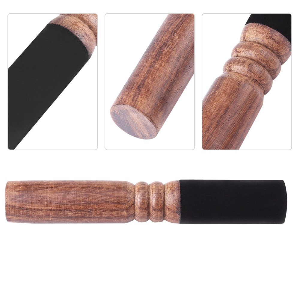 Akozon Bol Chantant, Bouddhisme Tibétain Bol Chantant En Bois Maillet Striker Bâton En Bois Religieux Article 1pc
