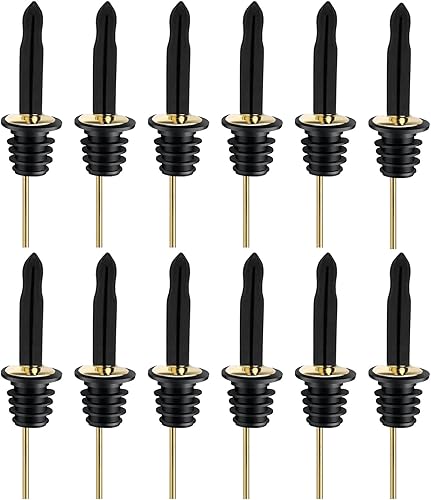 Miniatura 74 de Pafusen Paquete de 6 vertedores de botellas de licor, boquilla para verter licor para botellas de licor, boquilla dispensadora de aceite de oliva