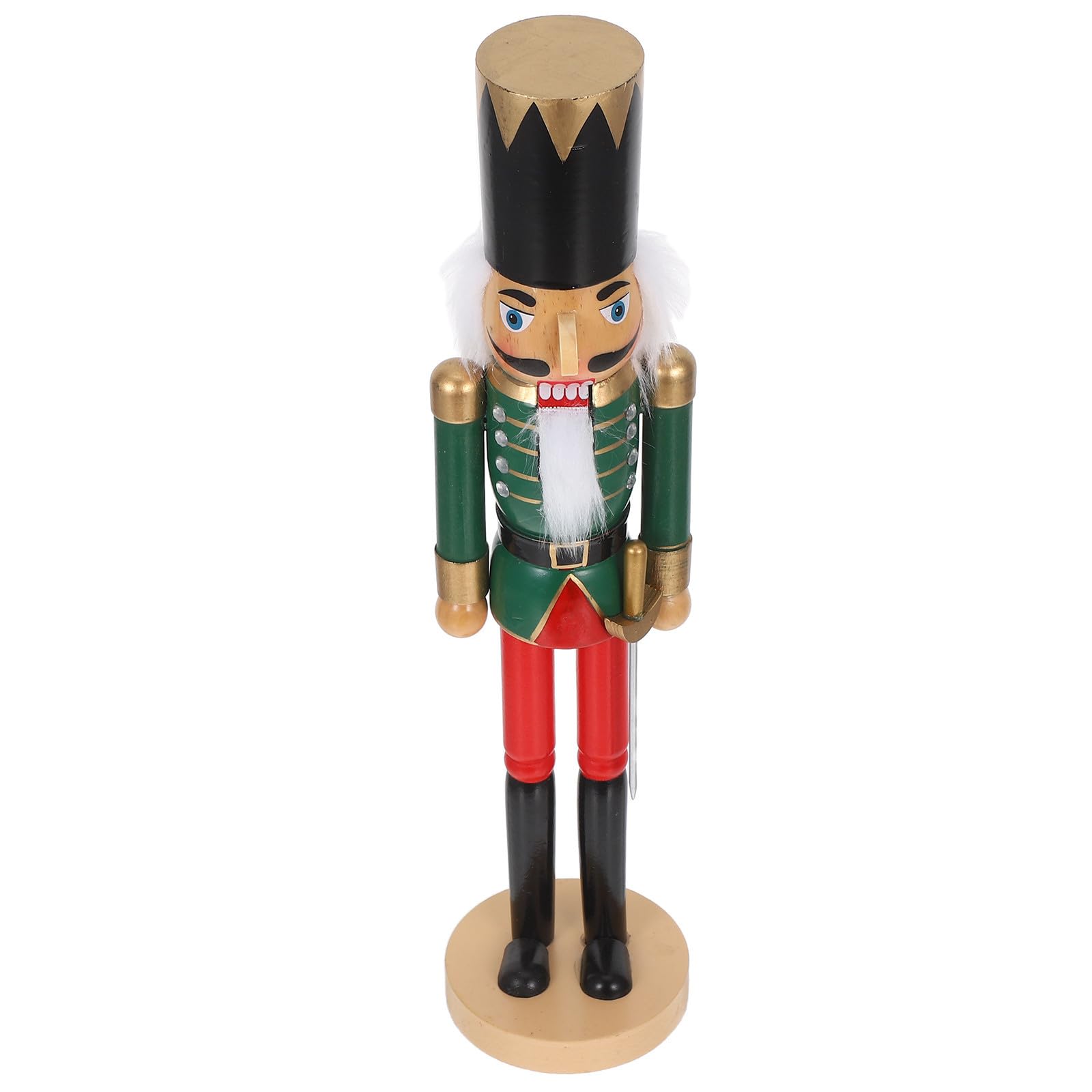 Beavorty Schiaccianoci Rustico in Legno Base Rotonda Decorazione Tradizionale per Feste di Natale e Ornamento Festivo da Tavolo la Casa