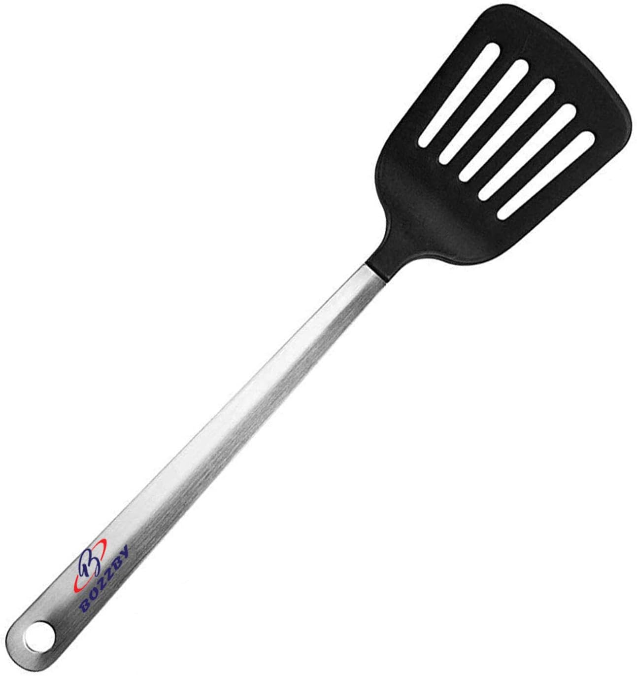 B BOZZBY™Nylon Heat-Resistant Nonstick Turner Scoop for Kitchen Cooking Utensil Tools Set (Black Color, Pack of 1 Pcs)
