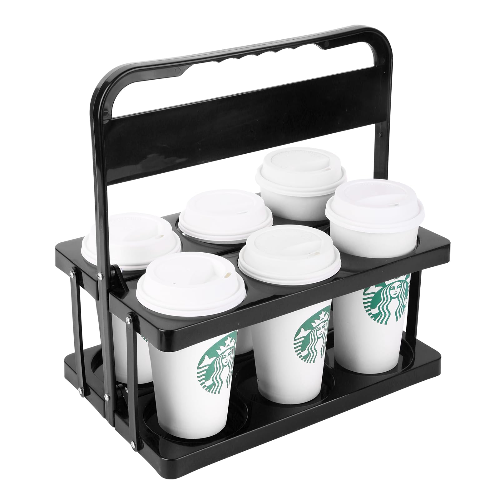 Portable Drink Carrier Suitable for Doordash Accessories Grubhub Postmates Drivers, Reusable Cup Holder Carrier with Handle,Perfect for Plastic Drink Holder take Out Cup Carriers for delivery