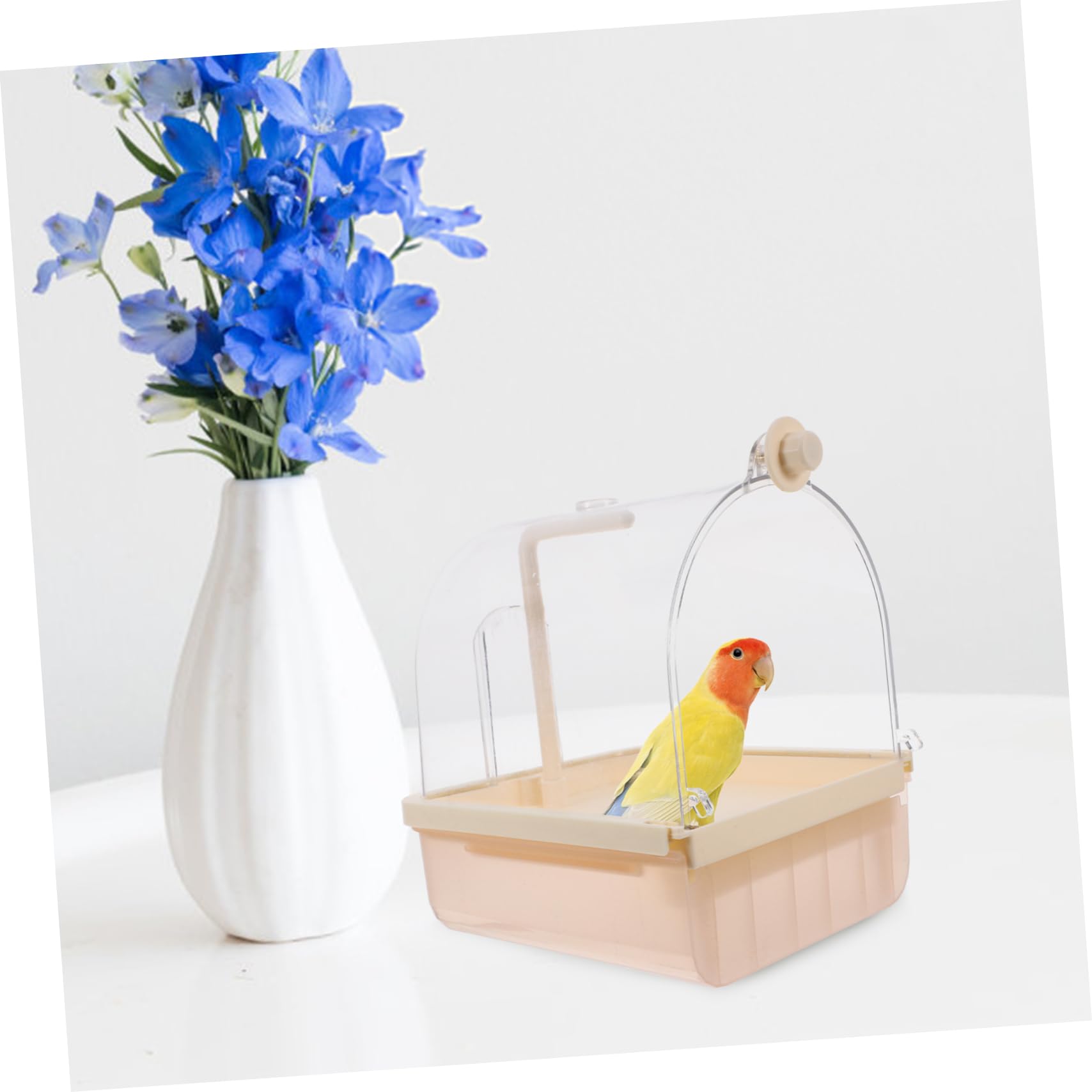SUPVOX Bagno per Uccelli da Gabbia per Pappagalli, Vasca Esterna in ABS, Installazione Facile, Bagnetto Automatico per Gabbie Piccole e Medie