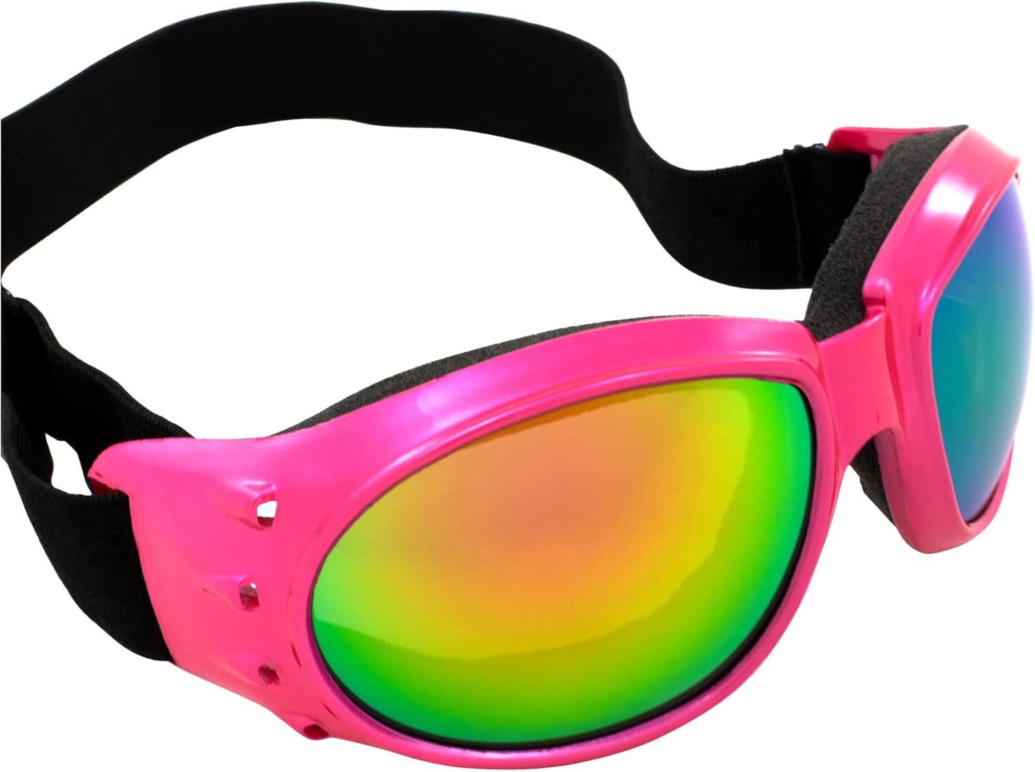 Birdz Eyewear Eagle Padded Anti Fog Women's Motorcycle Goggles Pink Frame with Pink ReflecTech Mirror lens - Image 9