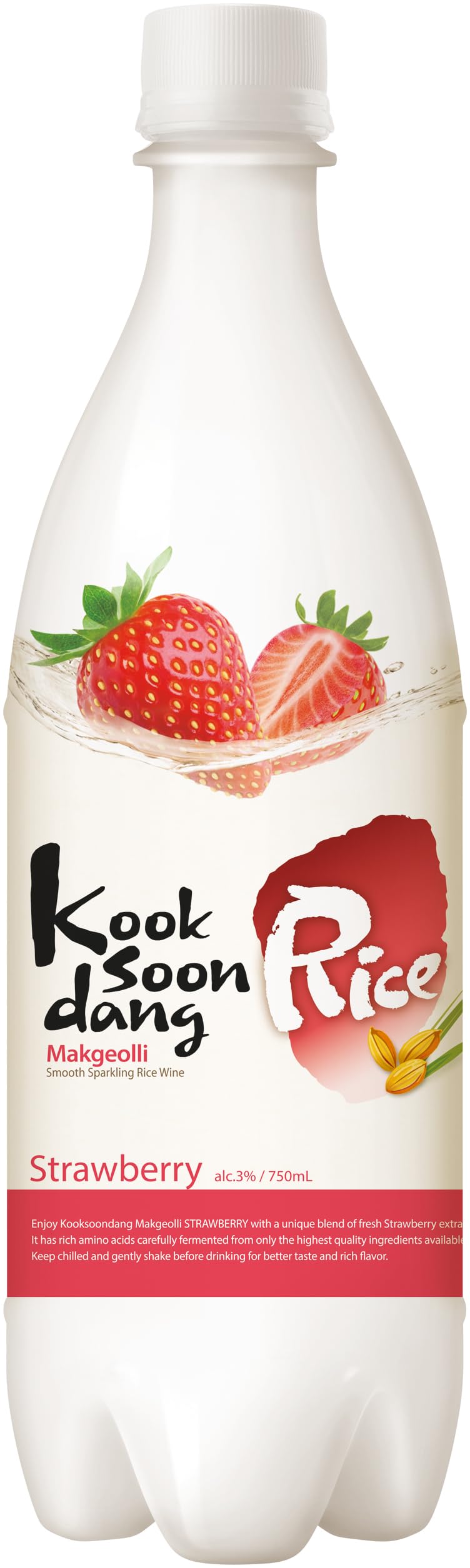 KOOKSOONDANG Makgeolli Erdbeere, 3 Prozent vol, Einwegpfand DPG - 1 x 750 ml