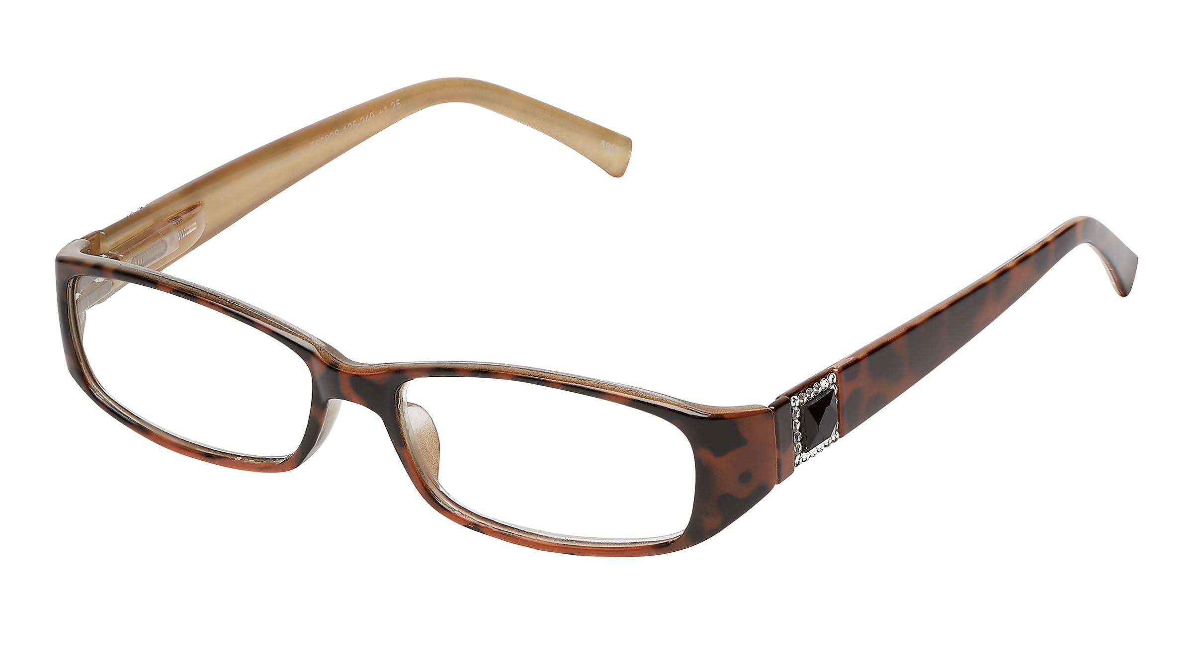 SAV Eyewear (Select-A-Vision) Victoria Klein Crystals Fashion Rectangular Reading Glasses 9092S Demi, 3.00