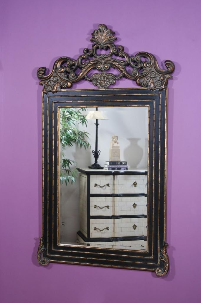 Ultimate Accents Marbella Black Victorian Mirror Home