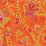 Entertaining with Caspari 8900RC Continuous Roll of Gift Wrapping Paper, Paisley Spice, 8-Feet, 1-Roll