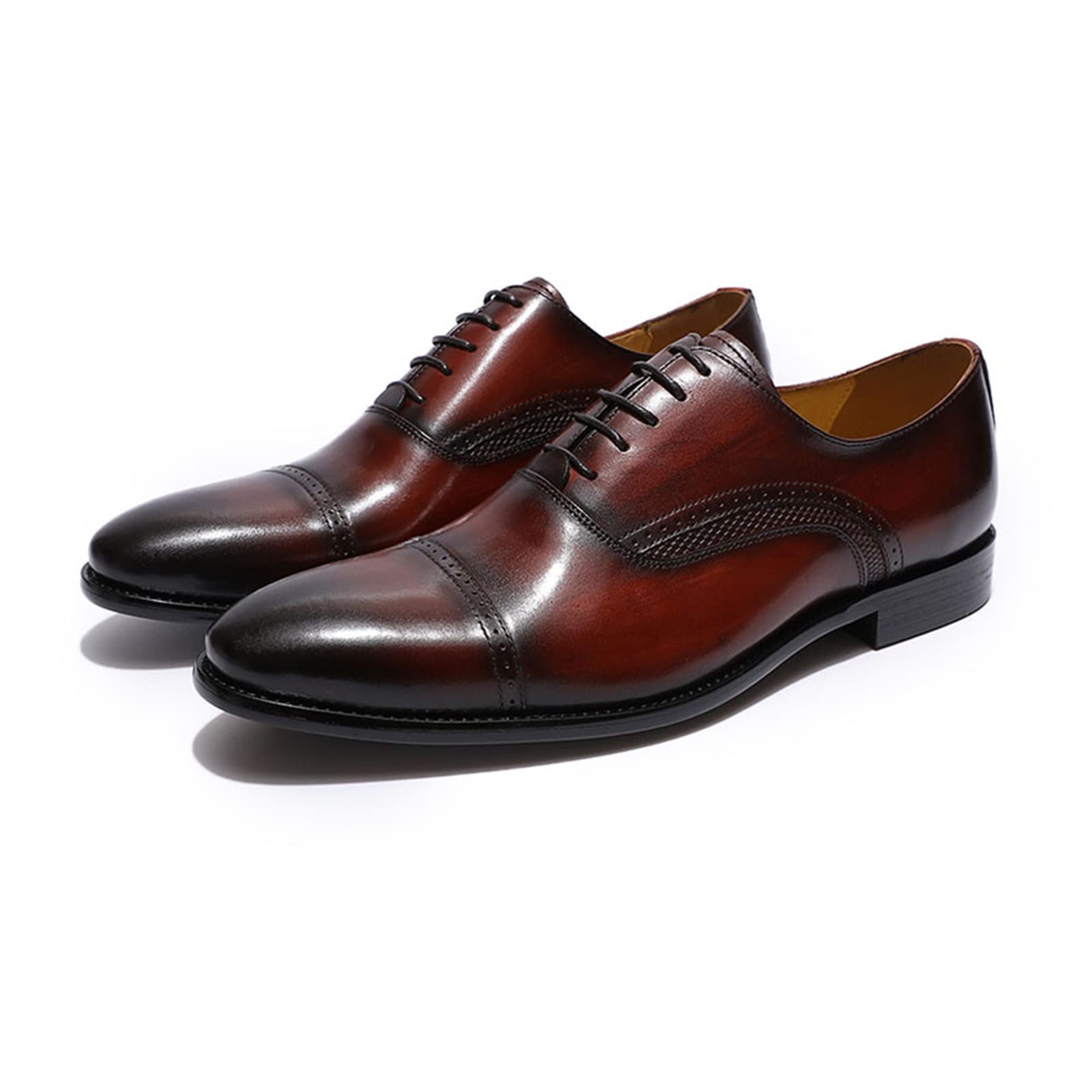 Amazon.co.jp: yxcue. Handmade Genuine Leather Men's Dress Shoes