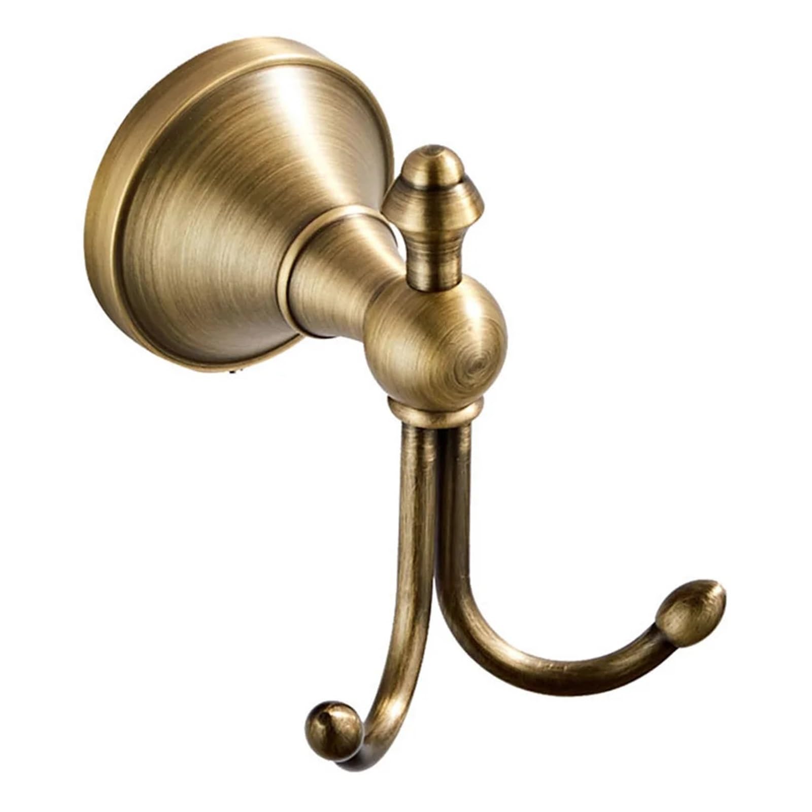 Bryske 2 PCS Robe Hooks Antique Brass Towel Bath Coat Hanger Door Wall Hook Retro Home Decor Bathroom Accessories