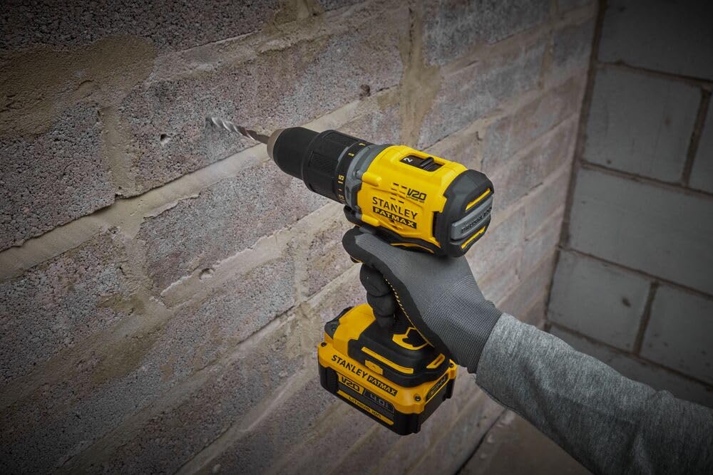 Perceuse visseuse przy bezszczotkowym udarze 60 Nm - Lithium 18V - 2 baterie 4Ah - STANLEY FATMAX V20 - SFMCD715M2K-QW