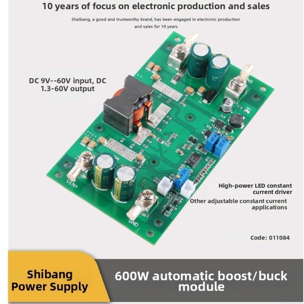 600 W per MPPT modulo regolatore di carica solare DC 9-60V a 1.3-60V Step Up Down Converter Con LED Corrente costante per sistemi di alimentazione fai da te Uscita ad alta potenza Tensione