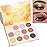 Yeweian Glitter Matte Orange Yellow Eyeshadow Palette, 12 Colors Shimmer High Pigmented Eyeshadow Makeup Palette Lasting Waterproof Brown Eyeshadow Palette for Girl Women