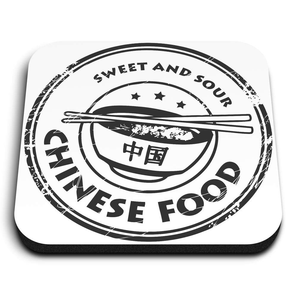 Destination Vinyl Ltd Multicolor 1 X Square Mdf Fridge Magnet - Tasty Chinese Food China Restaurant 40668