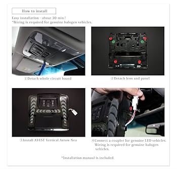 AVEST バーティカルアロー ルームランプ アルファード 30 次世代型ルームランプ アルファード ヴェルファイア 30系 前期用