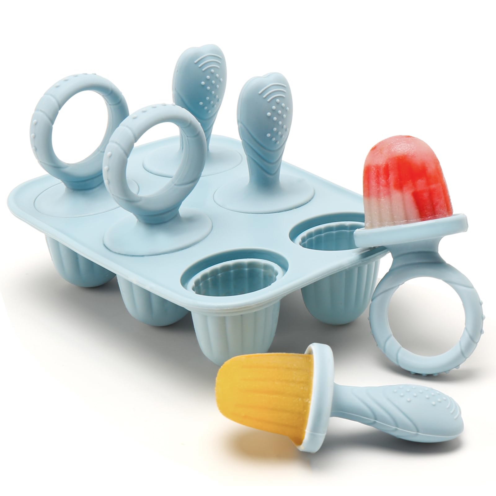 Silicone Baby Popsicle Molds with Sticks, Mini Popsicles Molds for Babies Breastmilk Popsicle Molds for Teething Relief, Frozen Treats Maker Popsicle Maker Ice Pop Mold for Toddlers Kids