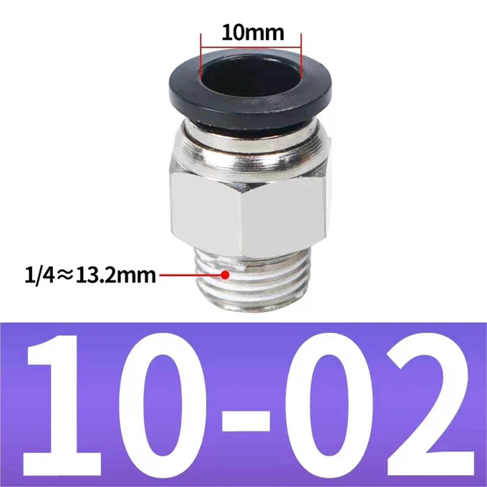 Pneumatic Air Connector Fitting 4mm 6mm 8/10mm Thread 1/8 1/4 3/8 1/2 Hose Fittings Pipe ittings 5pcs(PC10-02)
