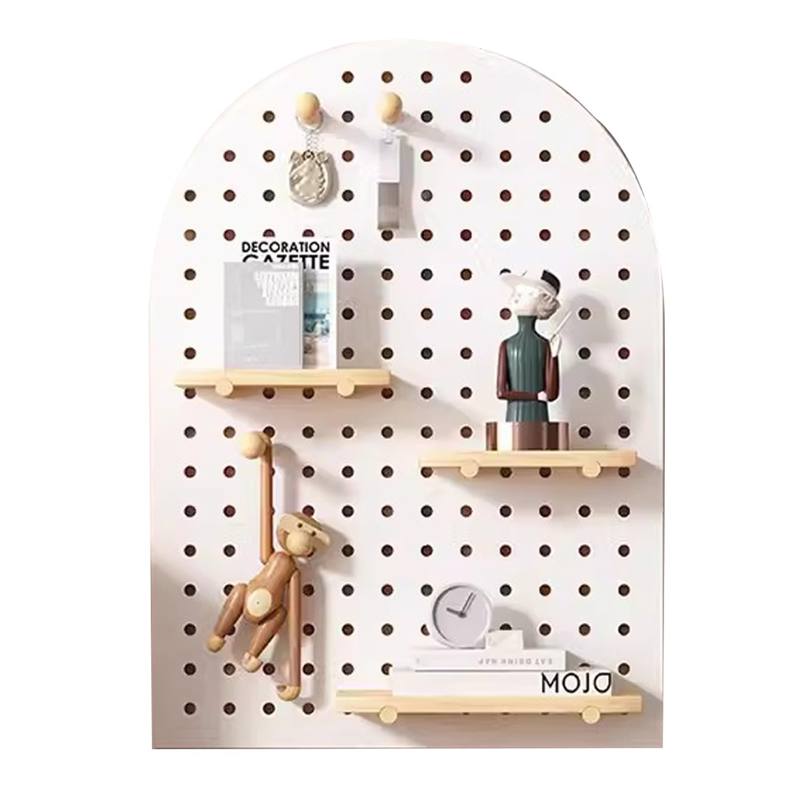 Generisch Stecktafel aus Holz, Wand-Organizer-Stecktafel, Stecktafel-Organizer-Set aus Holz, Stecktafel-Kombinationsset, Stecktafel-Wandhalterung, Display-Stecktafel für Zuhause, Büro, Garage