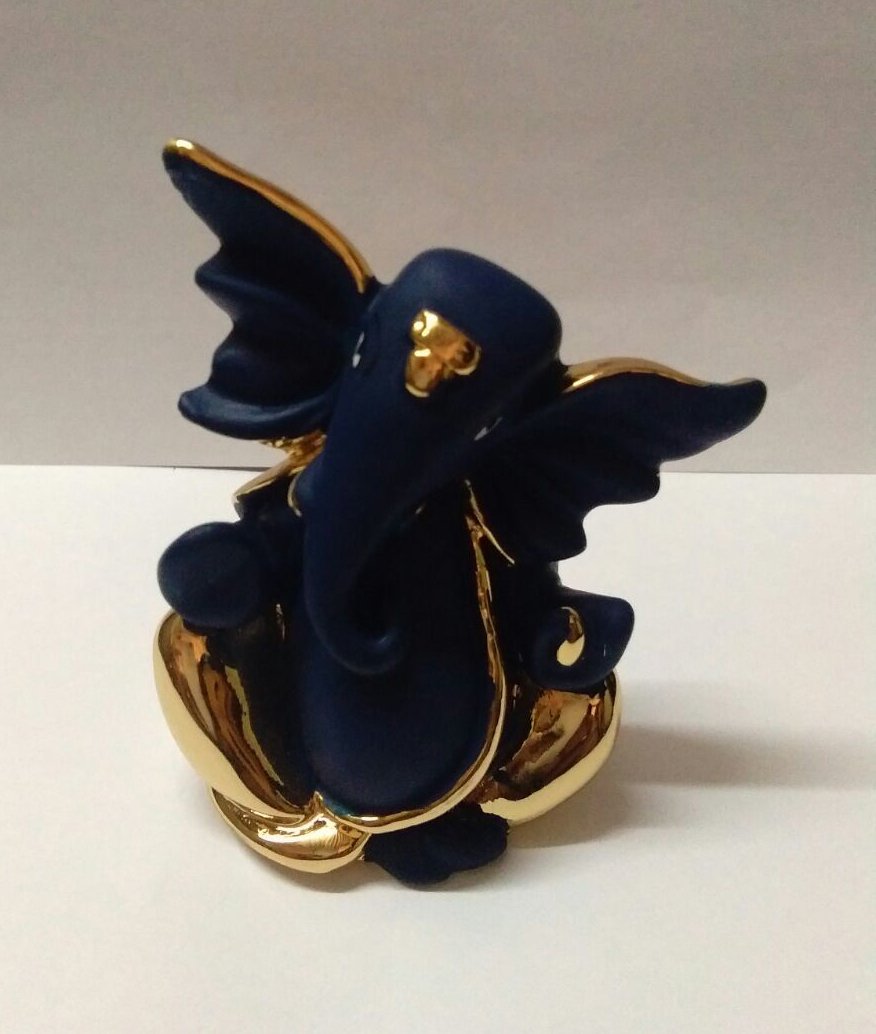 Chintamani Arts™ Gold Plated Ganesh Idol Car Dashboard Idol Very