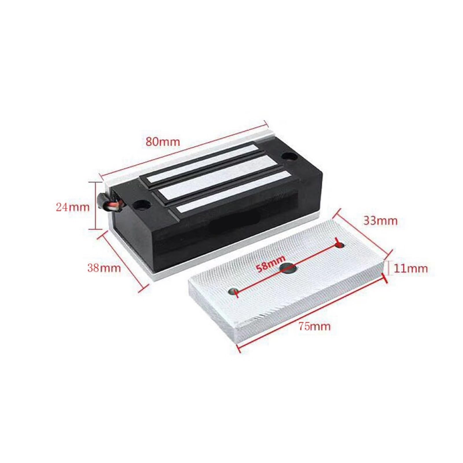 Zamek magnetyczny 2 Szt. 12V Elektroniczny Zamek Do Szuflady Elektryczny Magnetyczny Drzwi Szafki 60kg 100lbs Siła Trzymania Elektromagnetyczny Mini,do elektrycznego zamka magnetycznego