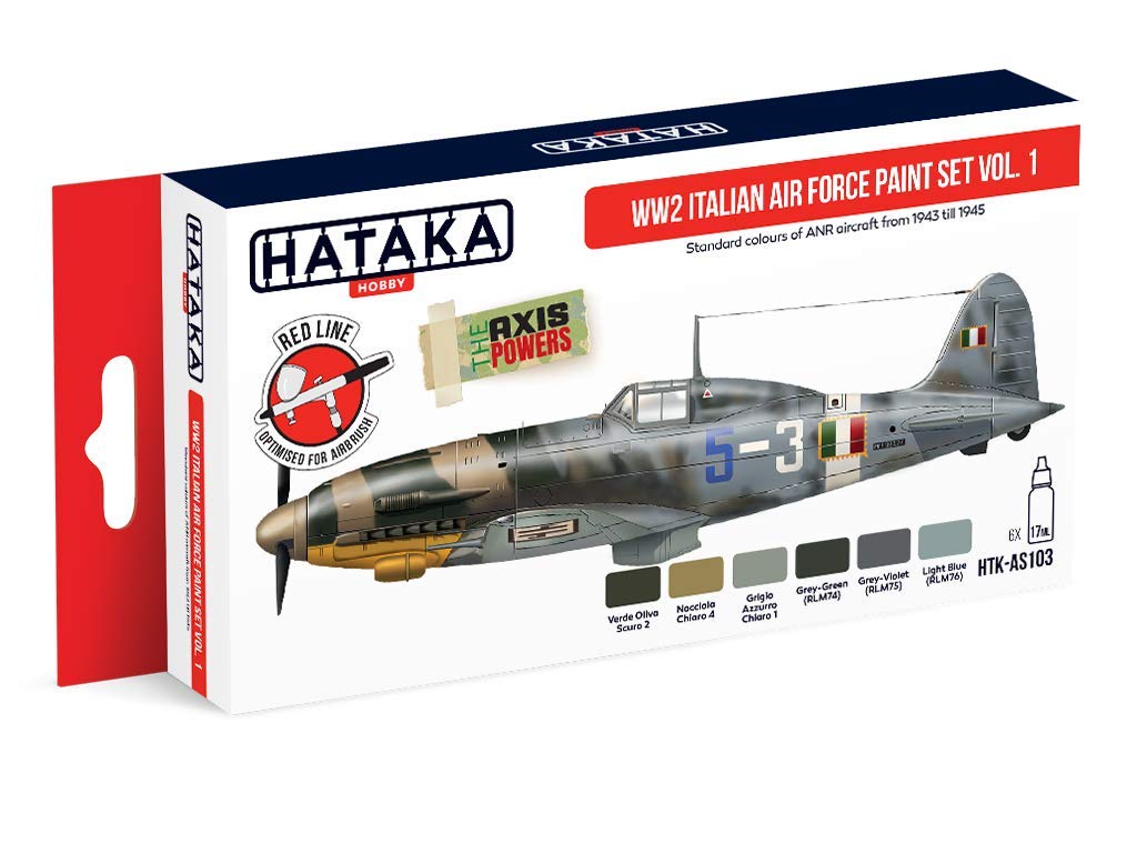 Hataka Hobby Gold Htk-As103 Ww2 Italian Air Force Paint Set Vol. 1