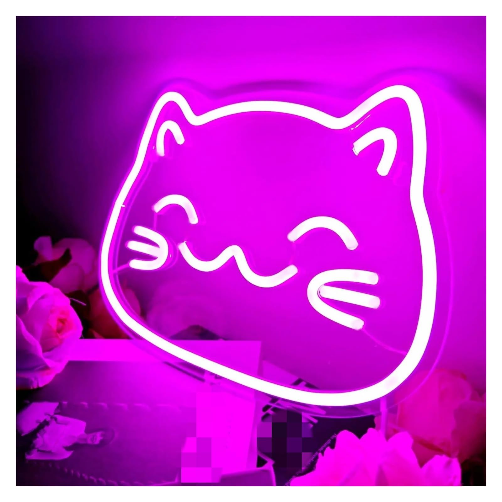 LEMST Signs Lamp Cat Neon Sign for Living Room Girls Bedroom Pet Shop Game Room Wall Decor Birthday for Kids Girl 30x22cm