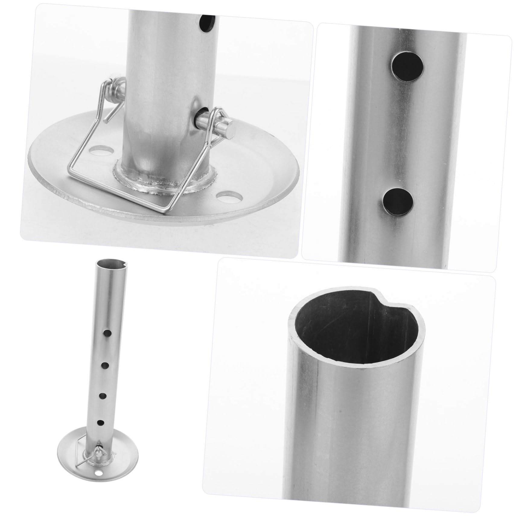 Cabilock Anhängerstütze Wohnwagen für Verstellbarer Höhe Kohlenstoffstahl Handbetriebener Stützfuß aus Stabile in Silber Anhänger und Camper für LKW und Pkw