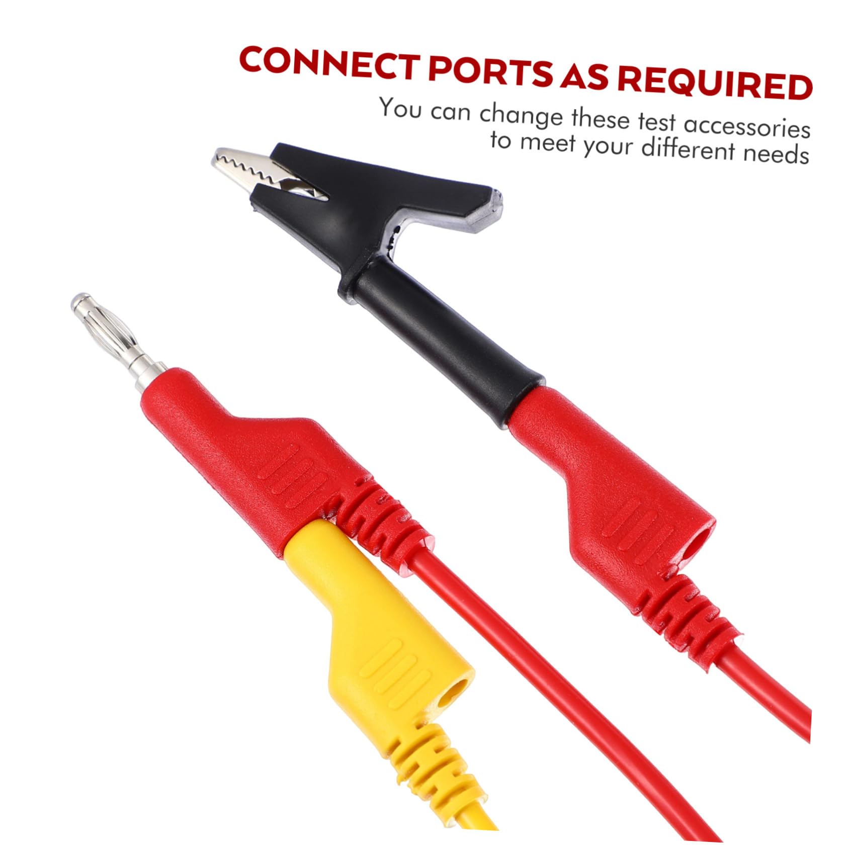Kit e Prestazioni Elettromeccaniche per Test Elettrici Puntali per Tester con Clip Coccodrillo e Sonde di Test Set in Rame e Pvc con Connessione Banana Standard per Multimetro