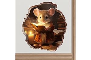 2x Mouse Hole 3D Wall Stickers