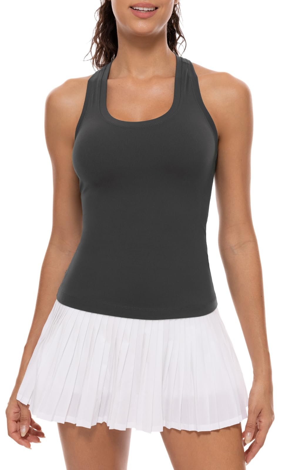 Ukaste Damska koszulka bez rękawów Studio Essential Racerback Yoga Performance Workout Tops