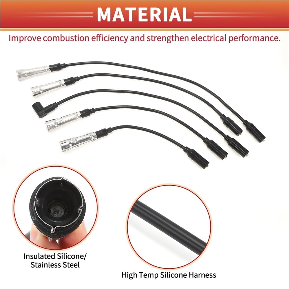 Cavo di accensione 059998031 Compatibile con VW Golf I II III IV 1.6 1.8 2.0 Cavi Bobina Candela Auto