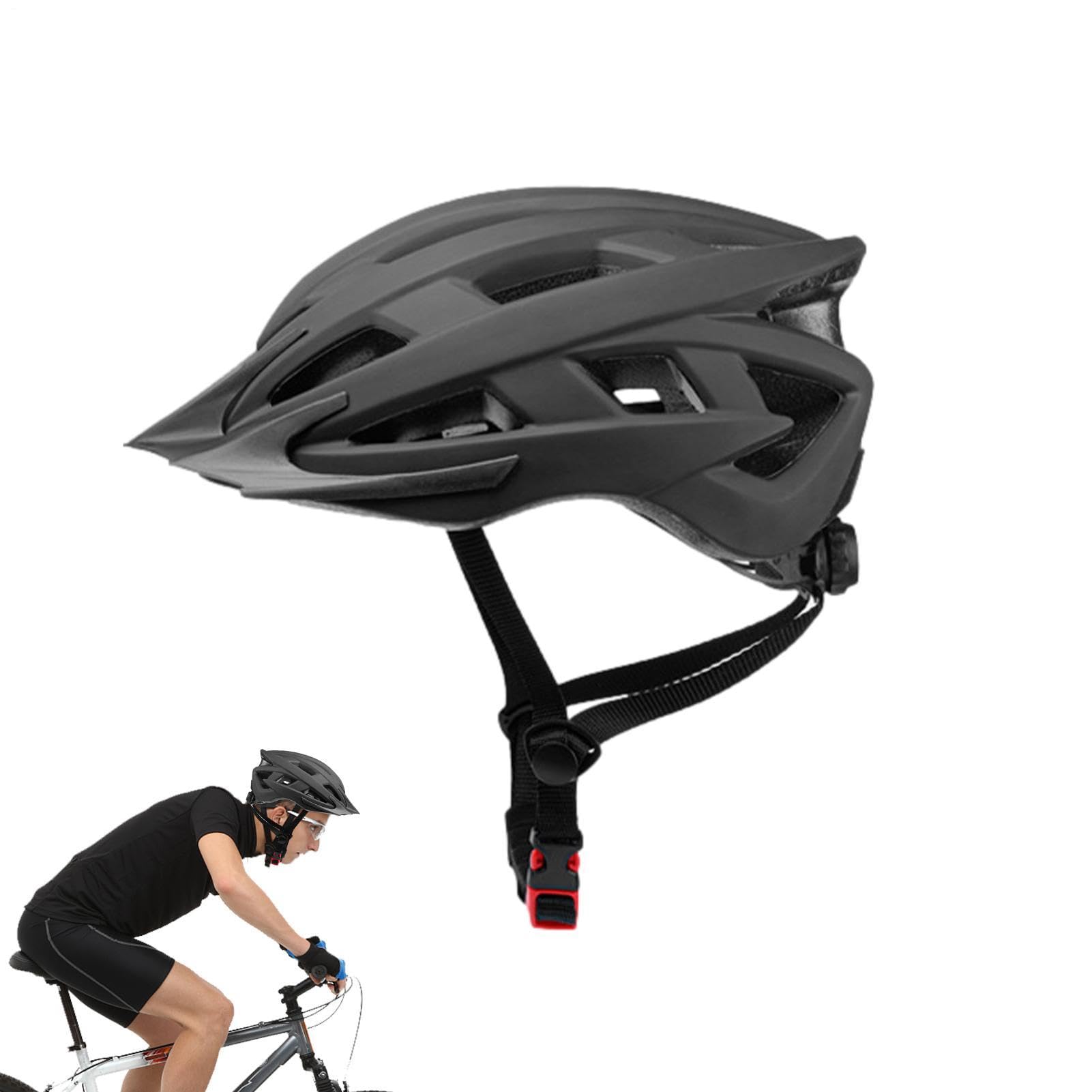 Cycle Helmet, Adjustable Mountain Road Bike Helmets, Lightweight Adult Bicycle Helmets, Breathable Safety Helmet New Reflective Design, for Adults Electric Bike, Motorcycle, Scooter