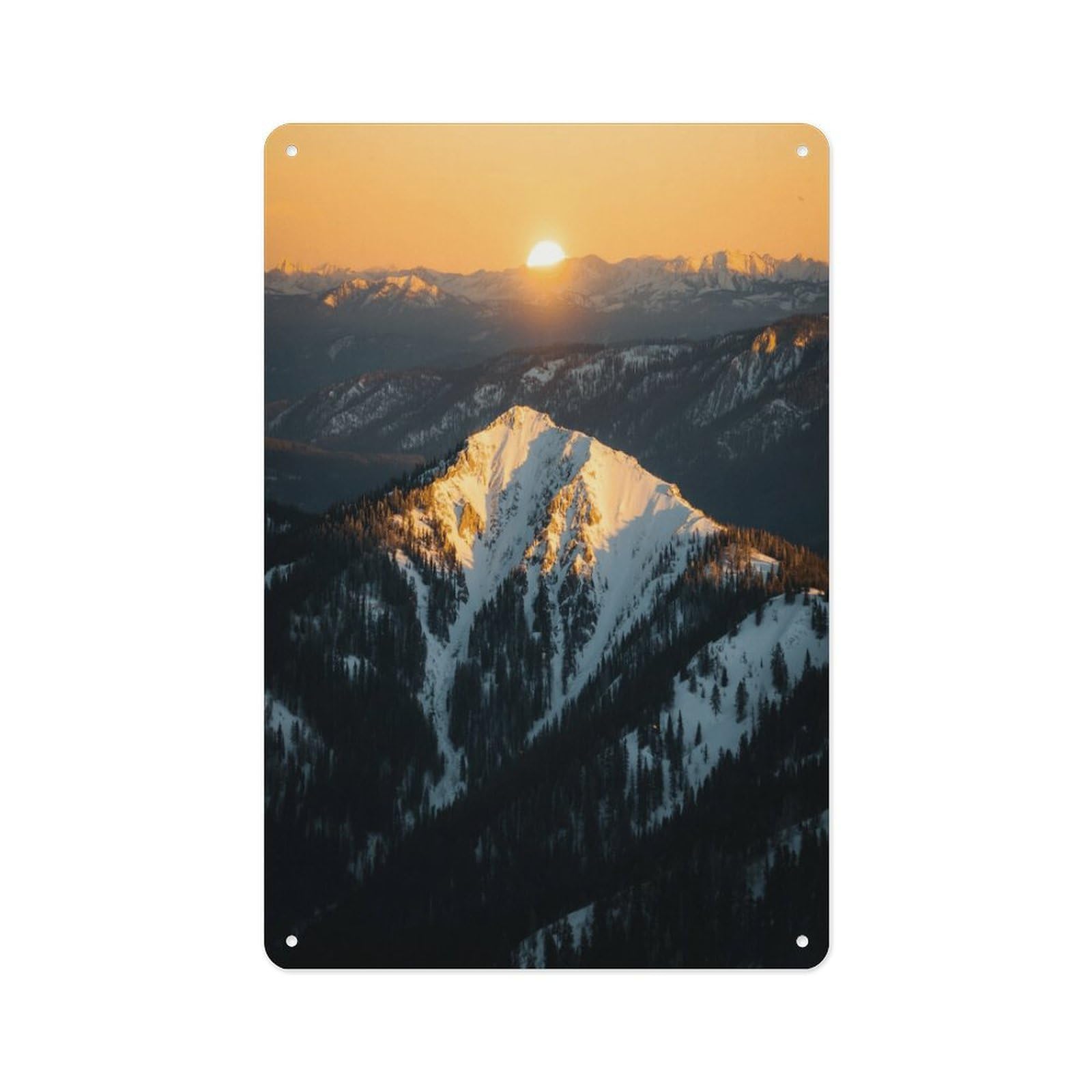 Fekiloot Style Rocky Mountains Wall Decor Metal Signs Tin Signs Poster