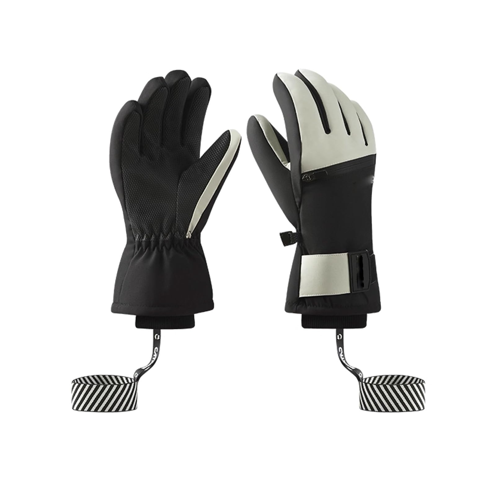 Guanti da Sci per Bambini, Guanti da Neve, Guanti Invernali, Touchscreen Impermeabili, Regalo per Bambini e Bambine,[c] Black,XXS