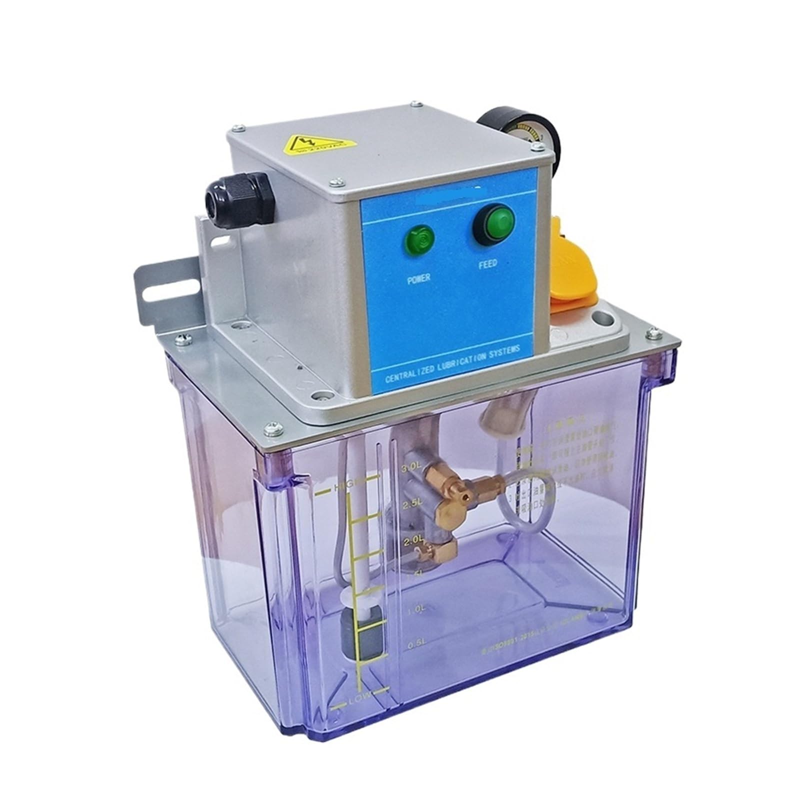JDL2 3L Resistance Electric Motor Oil Lubrication Pump, Automatic Lubricator for CNC Lubrication Systems(220V,Pressure Switch N.C)