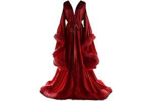 Women's Fur Trimmed Bridal Robes
