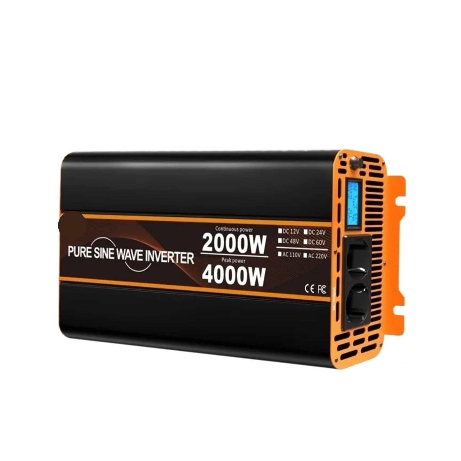 Przetwornica napięcia, Falownik 24 V Czysta Fala 4000 W 5000 W Transformator 12 V Do Zasilacza Samochodowego Do samochodu, kempingu, podróży(4000W,48V_50)