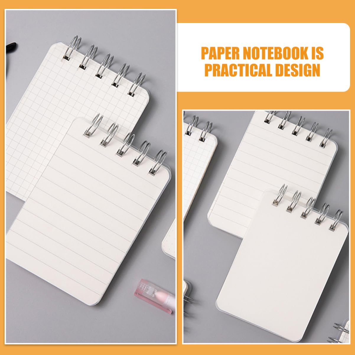 Operitacx 5 Ensembles Mini Bloc Notes Spirale Portable De Cahiers De Poche Lignés Vides Pour Plans Et Mémos Pour Étudiants Et Usage 4 Pièces * 5