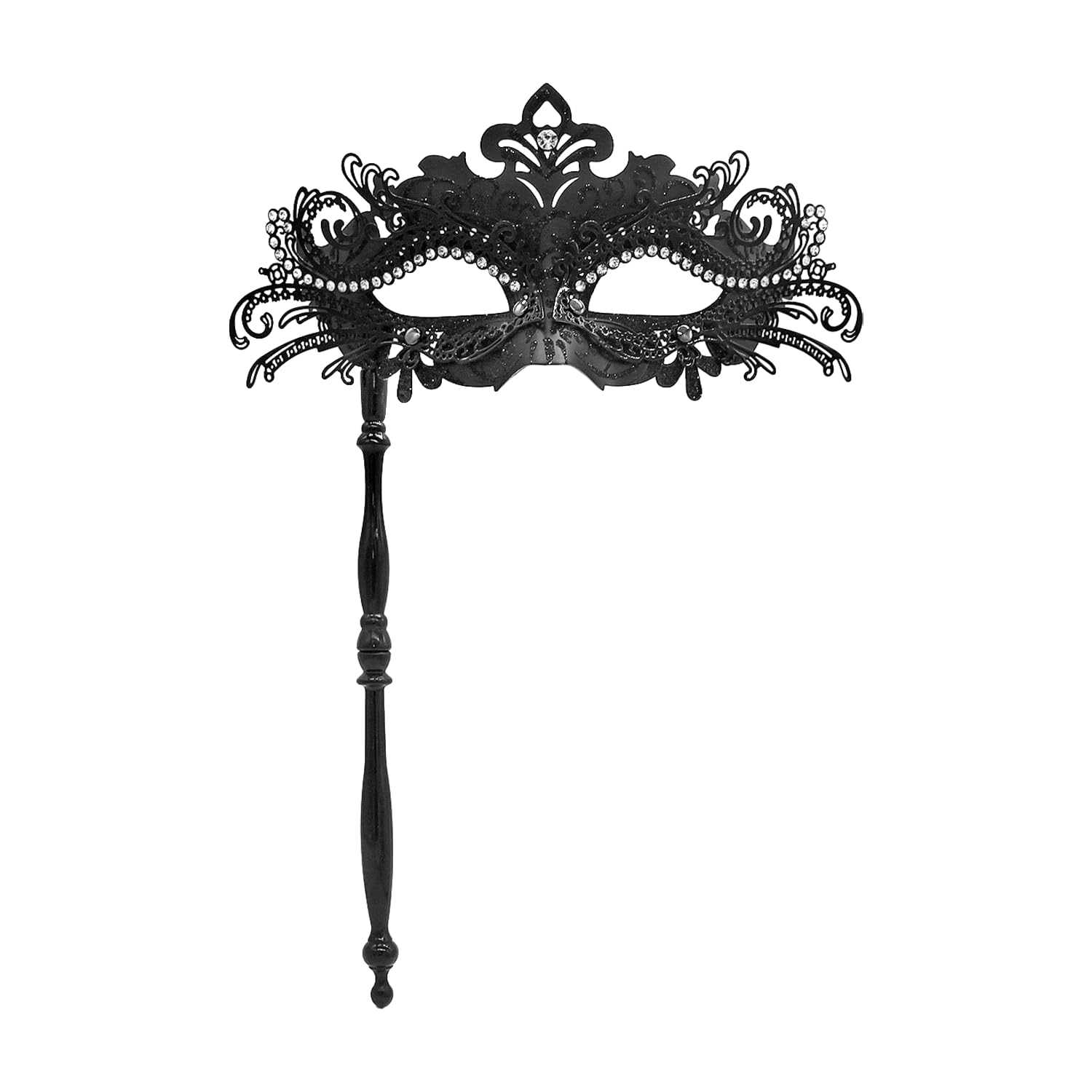 1 máscara de mascarada con varilla, accesorios de disfraz veneciano, máscara personalizada de moda, accesorios de mascarada para hombres y mujeres, traje para Halloween, carnaval, fiestas, mascaradas.